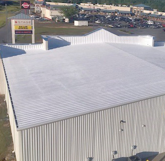The metal roof on the retailer’s building was experiencing multiple and consistent leaks. There had been numerous repairs completed on the roof, like stripping seams and patches to cover punctures and openings at penetrations.