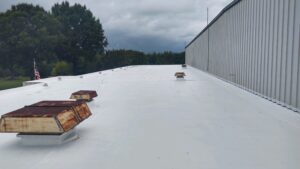 Roofing system installed was a seamless alternative to standard single-ply roofing system by Simon Roofing, CLP 